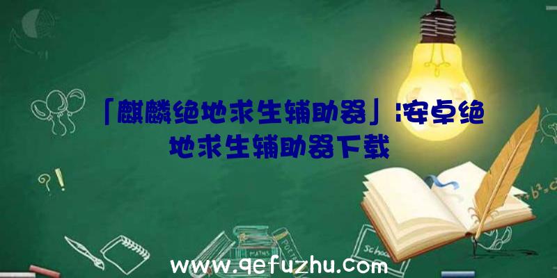 「麒麟绝地求生辅助器」|安卓绝地求生辅助器下载